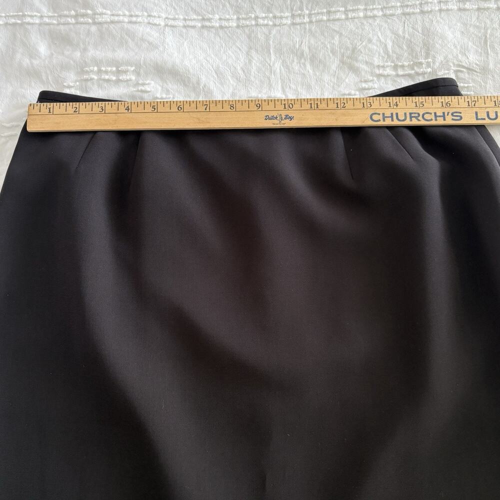 Le Suit Black Pencil Skirt Knee Length Lined Side Zip Solid Women’s 14 Work Wear - Picture 8 of 11